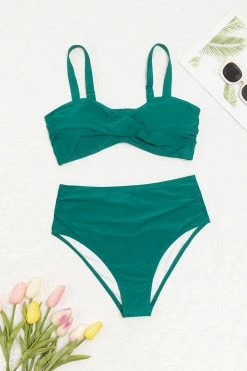 Best deal 🔔 Cupshe Emerald Crisscross Plus Size 👙 Bikini & High Waist Bottom Set 😀 -Cupshe Online Shop 1 5c330eed aace 428d 9d4c 0af0e71cae83