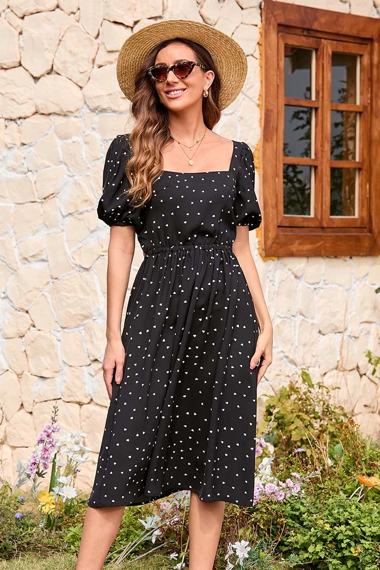 Cheap ⭐ Cupshe Rachelle Square Neck Fitted Waisted A-Shape 👗 Dress ✔️ 1 Cheap ⭐ Cupshe Rachelle Square Neck Fitted Waisted A-Shape 👗 Dress ✔️