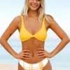 Best Pirce 🛒 Cupshe Lilianna Yellow Twist Plaid Reversible 👙 Bikini 💯