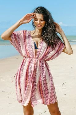 Promo ⭐ Cupshe Mckenna Geometric Print V Neck Kimono 🔥