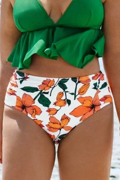 Best deal 💯 Cupshe Zoe Floral High Waisted Plus Size 👙 Bikini Bottom ✨
