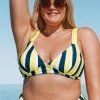 Best deal ✔️ Cupshe Michelle Striped Plus Size 👙 Bikini Top 👍
