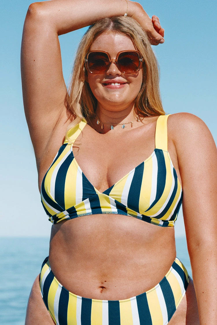 Best deal ✔️ Cupshe Michelle Striped Plus Size 👙 Bikini Top 👍 1 Best deal ✔️ Cupshe Michelle Striped Plus Size 👙 Bikini Top 👍