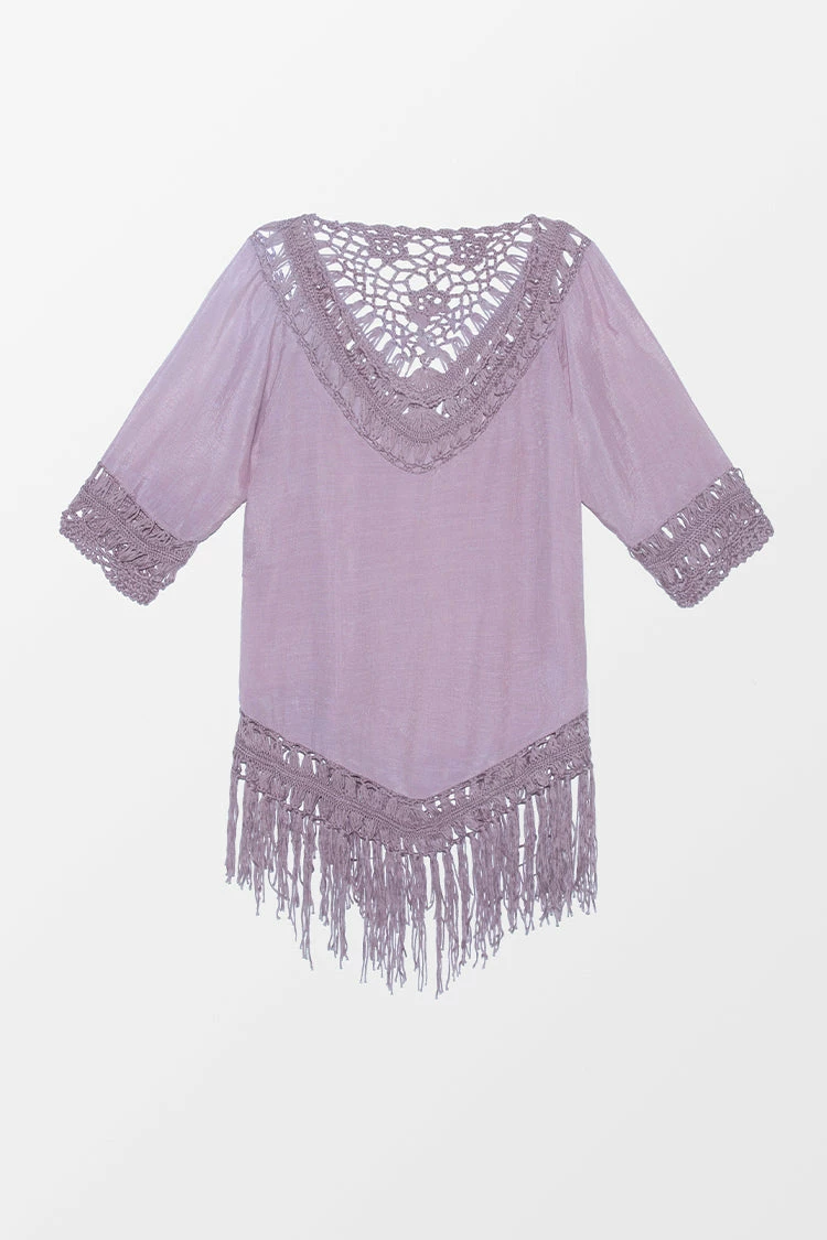 New 🤩 Cupshe Sadie Crochet Fringe Half Sleeve Cover Up 🎁 3 New 🤩 Cupshe Sadie Crochet Fringe Half Sleeve Cover Up 🎁 - Image 3