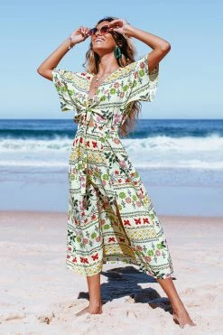 Cheap 🔔 Cupshe Ellison Floral Tie Front 👗 Dress ✔️