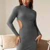 Flash Sale ❤️ Cupshe Emmalee High Neck Cut Out Long Sleeve 👗 Dress ⭐