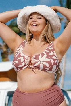 Cheapest π― Cupshe Delicate Expressions Plus Size Bralette π Bikini Top π