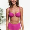 New 👏 Cupshe Dasia Pink O-ring Back Tie Ruched 👙 Bikini 😀