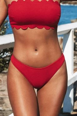 Brand new 👏 Cupshe Kensley Red Low Waisted 👙 Bikini Bottom 😀