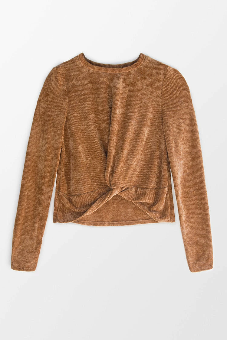 Budget 😀 Cupshe Sandstone Twist Front Sweatshirt ✨ 2 Budget 😀 Cupshe Sandstone Twist Front Sweatshirt ✨ - Image 2