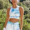 Hot Sale 🔥 Cupshe Soft focus Tie Dye Cut-out Back Sports Bra ❤️