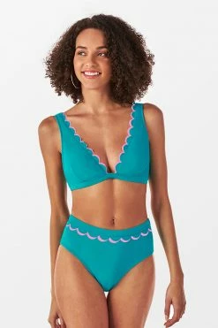 Cheapest ⌛ Cupshe Aqua and Pink Scalloped 👙 Bikini 🌟 -Cupshe Online Shop 1 8451b940 f147 4dfa 9a2c 442794475328