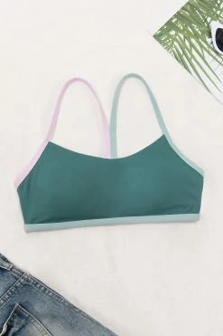 Deals ✔️ Cupshe Gala Contrast Binding Sports Bra 🎉