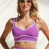 New 🔥 Cupshe Tropix Contrast Binding Sweatheart Neck Sports Bra 😍