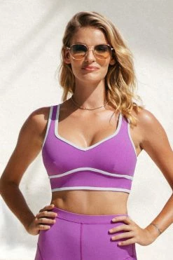 New π₯ Cupshe Tropix Contrast Binding Sweatheart Neck Sports Bra π