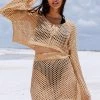 New ❤️ Cupshe Hermosa Drop Shoulder Sleeve Crochet Coverup Set 🛒