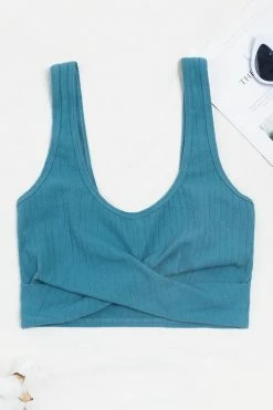 Cheapest 🔥 Cupshe Palm Crisscross U-neck Sports Bra 🛒