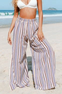 Flash Sale 👍 Cupshe Brittney Stripe Elastic Waist Split Pants 😀