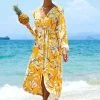 Buy 👍 Cupshe Naomi Floral Long Sleeve 👗 Dresses ✔️