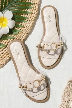 Deals 😀 Cupshe Luxe Ring Linked Slide Sandals 😀