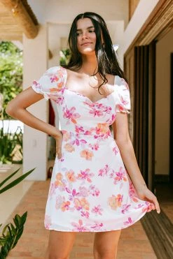Cheapest ✨ Cupshe 🌞 Summer Floral Puffed Sleeve Ruched 👗 Dress 👏