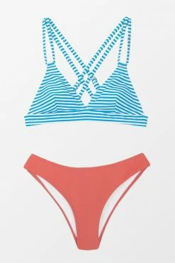 New ❤️ Cupshe Briella Triangle Striped and Peachy Crisscross 👙 Bikini ✔️ -Cupshe Online Shop 1 9cd66cb4 9231 4fb2 9a08 85209236d1ac