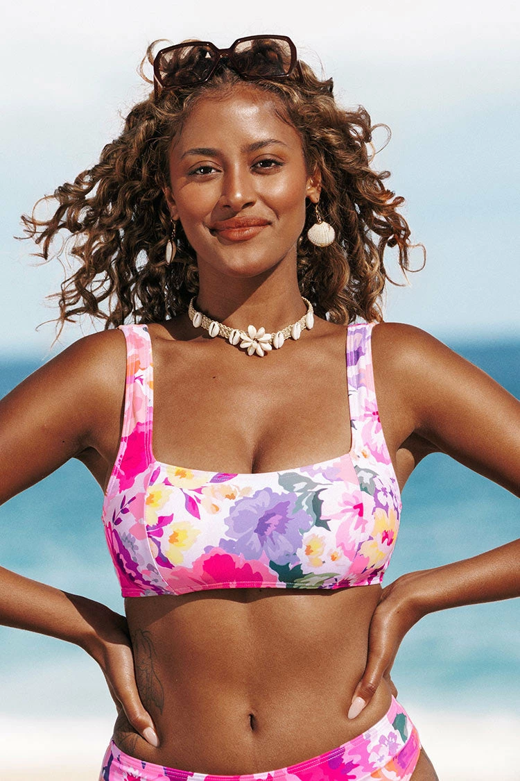 Best Sale 🔔 Cupshe Zaria Floral Square Neck 👙 Bikini Top 🧨 1 Best Sale 🔔 Cupshe Zaria Floral Square Neck 👙 Bikini Top 🧨