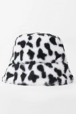 Best Sale 😀 Cupshe Dynamic star Cow Pattern Fluffy Bucket Hat ✔️
