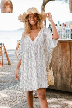 Promo ⌛ Cupshe Kassandra Geometric Print Plunge Cover Up 🛒