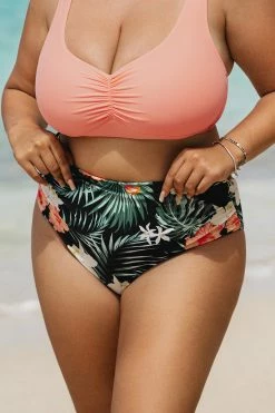 Cheap π Cupshe Diamond Floral Plus Size π Bikini Bottom π