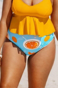 Deals β€οΈ Cupshe Karlee Fruit Print High Waisted Plus Size π Bikini Bottom π