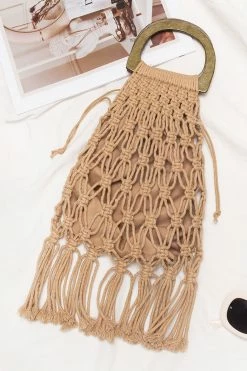 Flash Sale β Cupshe Beachwood Brown Braided Satchel Bag β