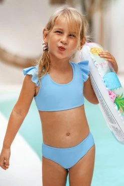 Budget 😍 Cupshe Girls' Joyful Retro Ruffled Sleeve Bralette and Hipster Set 💯