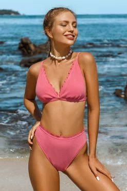 Hot Sale 🌟 Cupshe Darling Scalloped Mid Waisted 👙 Bikini 🤩