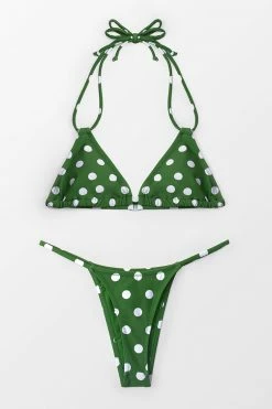 Outlet 👏 Cupshe Green Polka Dot Triangle 👙 Bikini 💯