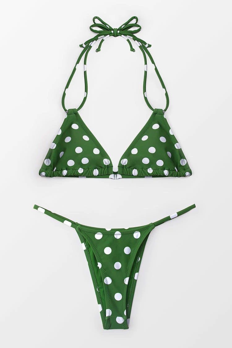 Outlet 👏 Cupshe Green Polka Dot Triangle 👙 Bikini 💯 1 Outlet 👏 Cupshe Green Polka Dot Triangle 👙 Bikini 💯