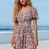 Deals 🌟 Cupshe Mckinley Ditsy Floral Button Front 👗 Dress 🔔
