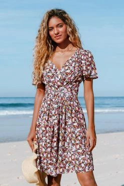Deals 🌟 Cupshe Mckinley Ditsy Floral Button Front 👗 Dress 🔔