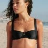Deals 🧨 Cupshe Destinee Black Sweetheart Back Hook 👙 Bikini Top 🤩