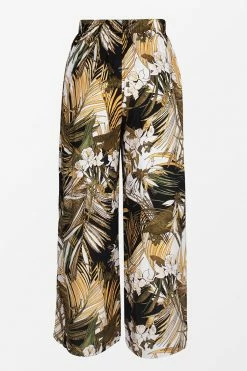 Best Sale 🎁 Cupshe Alexandria Tropical Plants Elastic Waist Pants 🔔