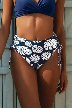 Buy β Cupshe Cute Leafy High Waisted π Bikini Bottom π
