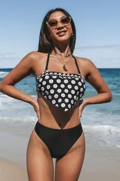 Best deal 🔥 Cupshe Soleil Geo Scarf Hem Midkini And Cheeky High Waist Set ✔️