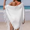 Coupon ⭐ Cupshe Kamilah White Fringe Hem Cover Up 👍