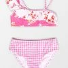 Buy ⌛ Cupshe Girls' Ditsy Mix Ruffle One Shoulder and Hipster 👙 Bikini Set ✔️