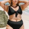 Hot Sale 🔔 Cupshe Jacey Bow Tie Plus Size 👙 Bikini & High Waist Bottom Set ⭐