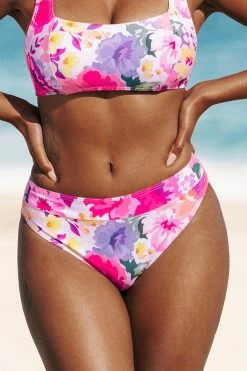 Cheap 🤩 Cupshe Zaria Floral 👙 Bikini Bottom 👏