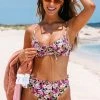 Discount ⭐ Cupshe Caitlynn Floral V-neck High Waisted Frill 👙 Bikini 🛒