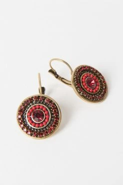 Hot Sale 🤩 Cupshe Gossip Red Boho Geometric Round Earrings 😀
