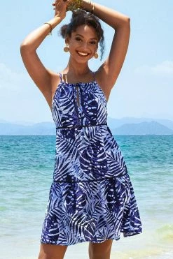 Promo 😍 Cupshe Norah Leafy High Neck Ruffle 👗 Dress 🔔