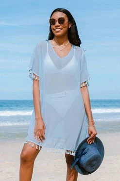 Best reviews of 💯 Cupshe Tinsley V-neck Tassel Split Cover Up ⭐